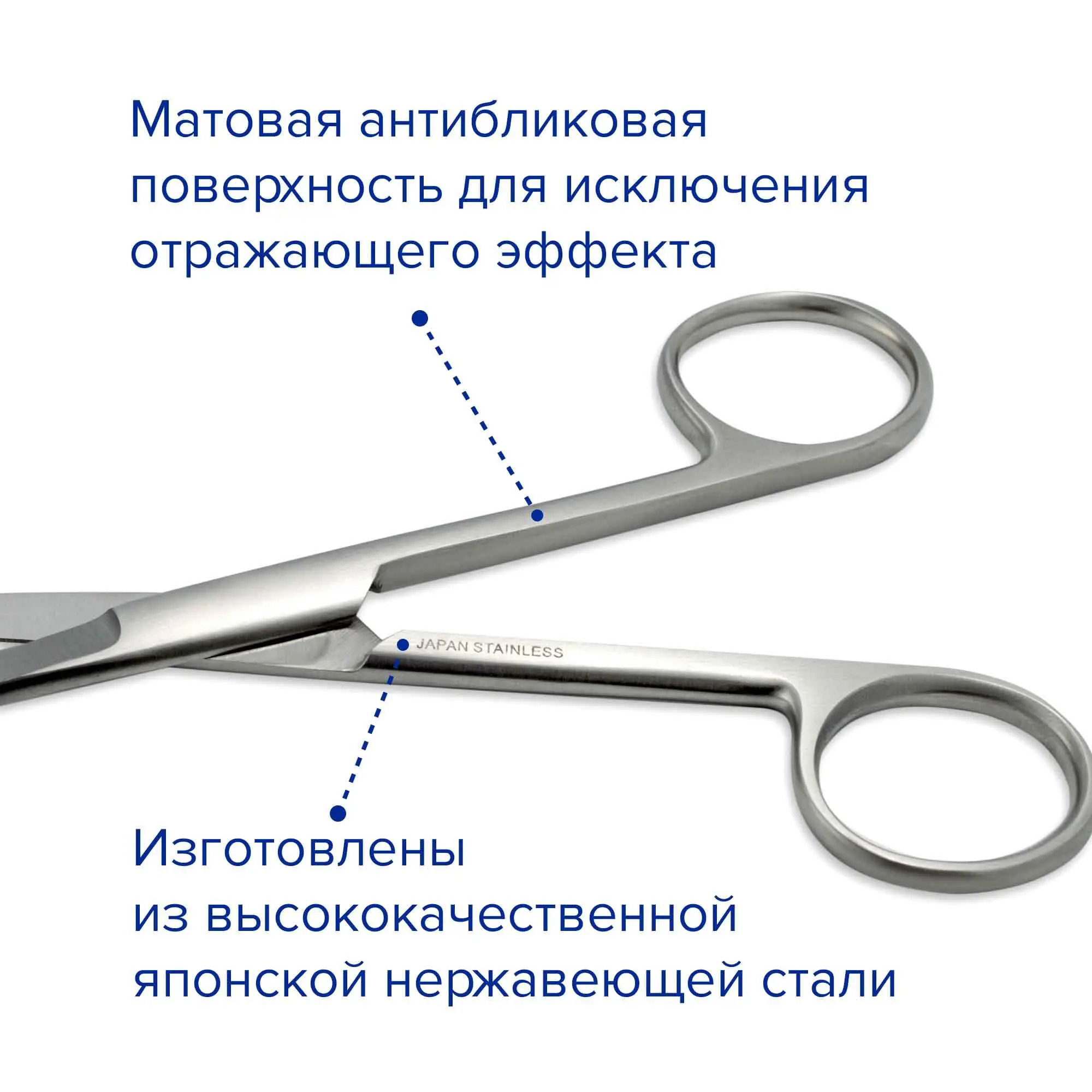 Ножницы хирургические остроконечные Standard, вертикально изогнутые, 120 мм, Apexmed